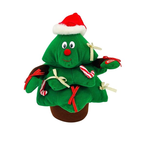 Vintage T. L. Toys Singing and Dancing Christmas Tree Musical Animated Plush Toy - Picture 11 of 11